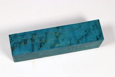 Knife Blank Birdseyemaple blue stabilized - Stabi3702