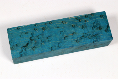 Knife Blank Birdseyemaple blue stabilized - Stabi3702