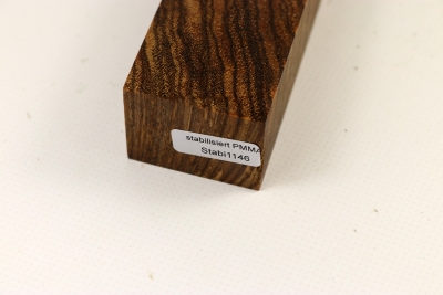 Messergriffblock Zebrano X-Cut stabilisiert - Stabi1146