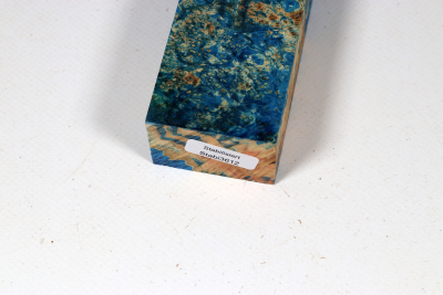 Knife Blank Box Elder Maple Burl blue stabilized - Stabi3612