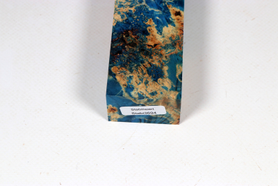 Knife Blank Box Elder Maple Burl blue stabilized - Stabi3694