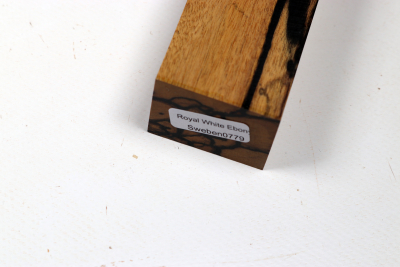 Messergriffblock schwarz-weiss Ebenholz - Sweben0779