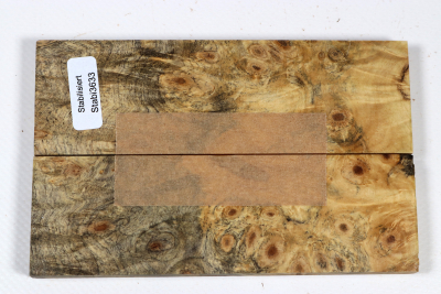 Knife Scales Buckeye Burl stabilized - Stabi3633