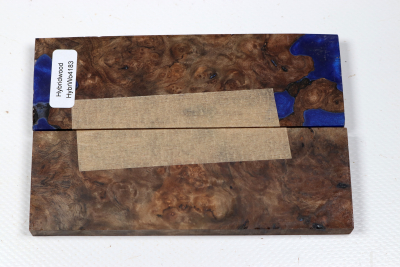 Knife Scales Hybridwood Ebony Burl - HybrWo4183