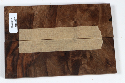 Knife Scales Walnut Burl stabilized - Stabi3637