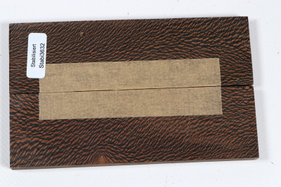 Messergriffschalen Platane schwarz stabilisiert - Stabi3632