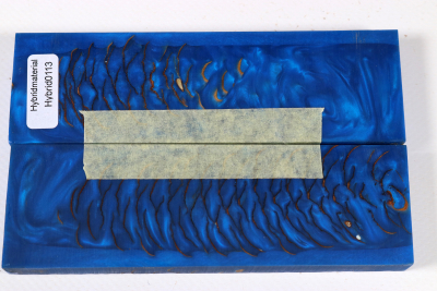 Messergriffschalen Tannenzapfen blau - Hybrid0113