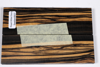 Messergriffschalen schwarz-weiß Ebenholz - Sweben0637