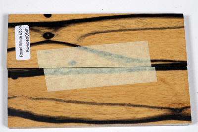 Knife Scales Royal white Ebony - Sweben0640