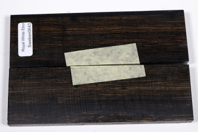 Messergriffschalen schwarz-weiß Ebenholz - Sweben0643