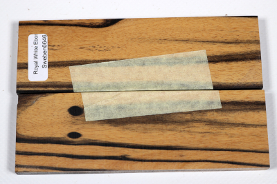 Knife Scales Royal white Ebony - Sweben0646