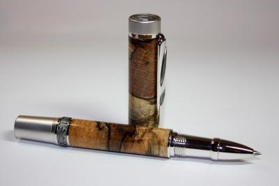 Pen Blank Beech spalted X-cut stabilized small