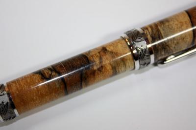 Pen Blank Beech spalted X-cut stabilized small