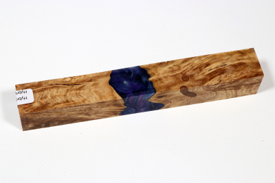 Pen Blank Hybridwood Amboyna Burl stabilized - HybrWo3886