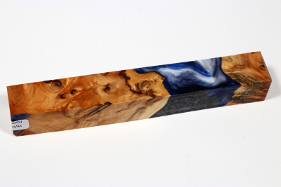 Pen Blank Hybridwood Yew Burl stabilized - HybrWo3883