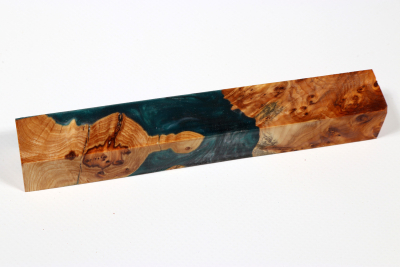 Pen Blank Hybridwood Yew Burl stabilized - HybrWo3896