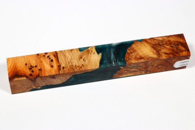 Pen Blank Hybridwood Yew Burl stabilized - HybrWo3919