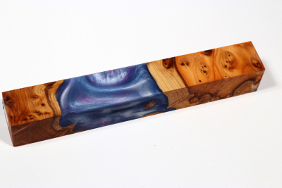 Pen Blank Hybridwood Yew Burl stabilized - HybrWo3928