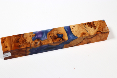 Pen Blank Hybridwood Yew Burl stabilized - HybrWo3928