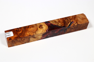 Pen Blank Hybridwood Yew Burl stabilized - HybrWo3954