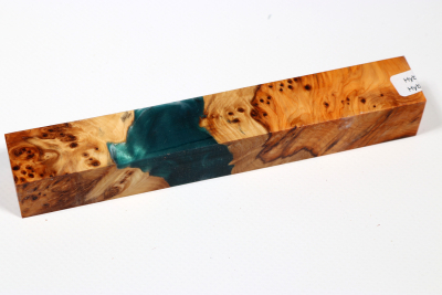 Pen Blank Hybridwood Yew Burl stabilized - HybrWo3978