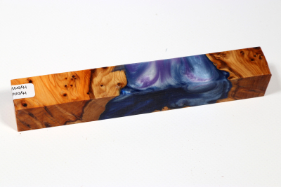 Pen Blank Hybridwood Yew Burl stabilized - HybrWo3979