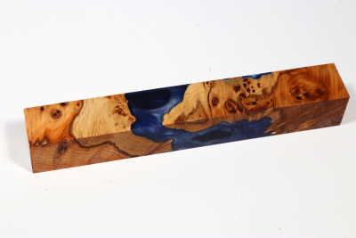 Pen Blank Hybridwood Yew Burl stabilized - HybrWo3979