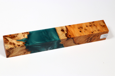 Pen Blank Hybridwood Yew Burl stabilized - HybrWo3986