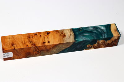 Pen Blank Hybridwood Yew Burl stabilized - HybrWo3987