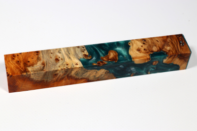 Pen Blank Hybridwood Yew Burl stabilized - HybrWo3987