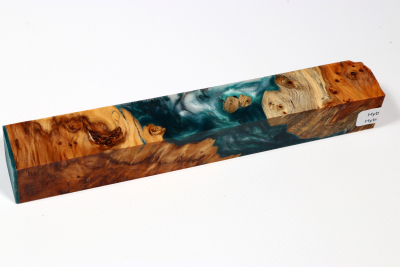 Pen Blank Hybridwood Yew Burl stabilized - HybrWo3992