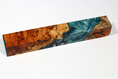 Pen Blank Hybridwood Yew Burl stabilized - HybrWo3992
