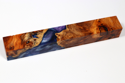 Pen Blank Hybridwood Yew Burl stabilized - HybrWo4006