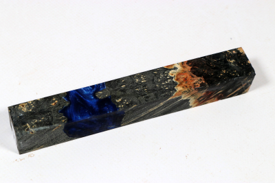 Pen Blank Hybridwood Eschenahorn Maser schwarz stabilisiert - HybrWo4055