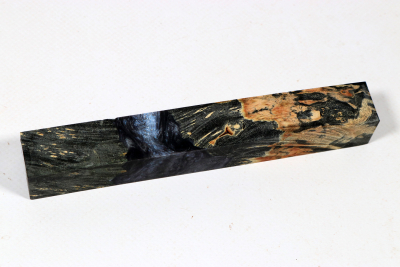 Pen Blank Hybridwood Box Elder Maple Burl black stabilized - HybrWo4083