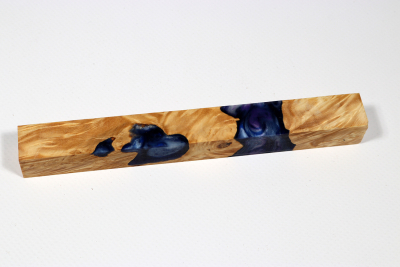 Pen Blank Hybridwood Box Elder Maple Burl stabilized - HybrWo3877