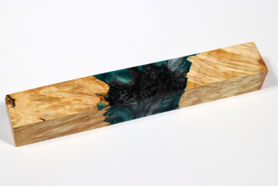 Pen Blank Hybridwood Box Elder Maple Burl stabilized - HybrWo3895