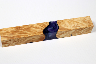 Pen Blank Hybridwood Box Elder Maple Burl stabilized - HybrWo3909