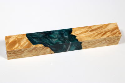 Pen Blank Hybridwood Box Elder Maple Burl stabilized - HybrWo3910