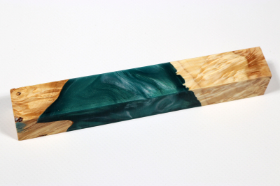 Pen Blank Hybridwood Box Elder Maple Burl stabilized - HybrWo3915