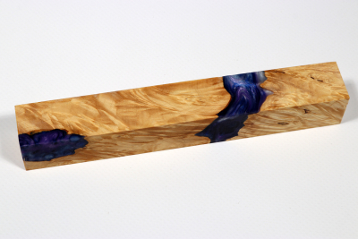 Pen Blank Hybridwood Box Elder Maple Burl stabilized - HybrWo3953