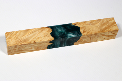 Pen Blank Hybridwood Box Elder Maple Burl stabilized - HybrWo3990