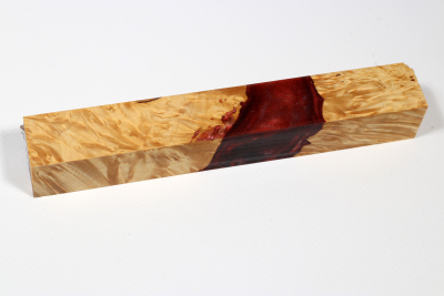 Pen Blank Hybridwood Box Elder Maple Burl stabilized - HybrWo3991
