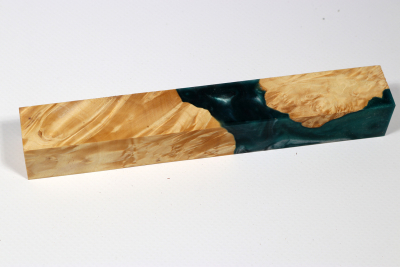 Pen Blank Hybridwood Box Elder Maple Burl stabilized - HybrWo4012