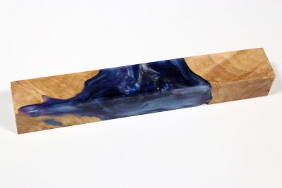 Pen Blank Hybridwood Hornbeam Burl stabilized - HybrWo3917
