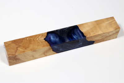 Pen Blank Hybridwood Hornbeam Burl stabilized - HybrWo3982