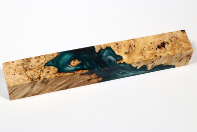 Pen Blank Hybridwood Horse Chestnut Burl stabilized - HybrWo3926