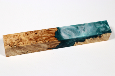 Pen Blank Hybridwood Horse Chestnut Burl stabilized - HybrWo3930