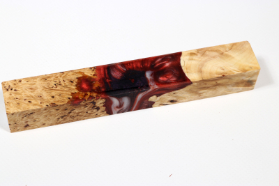 Pen Blank Hybridwood Horse Chestnut Burl stabilized - HybrWo3933