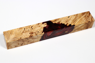 Pen Blank Hybridwood Horse Chestnut Burl stabilized - HybrWo3958